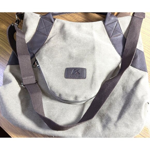 K@ Casual Canvas Crossbody Bag With Adjustable Strap - Picture 1 of 9